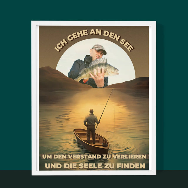 Foto Und Unterschrift: Ich Gehe An Den See - Druck Mit Rahmen 30X40