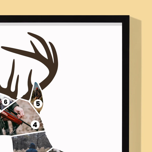 Form-Collage: Bester Jäger - Druck Mit Rahmen 30X40