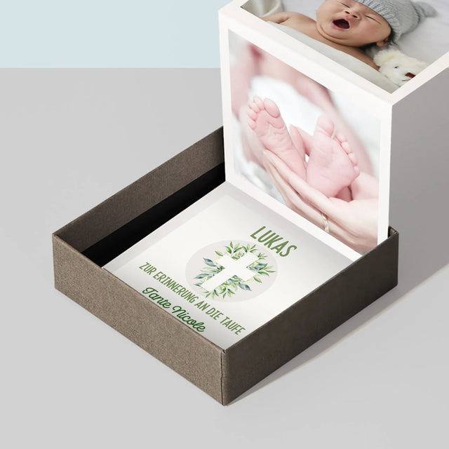 Foto Und Unterschrift: Heilige Taufe Blätter - Fotobox
