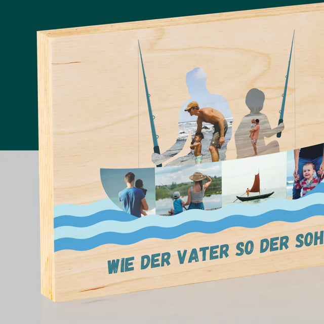 Form-Collage: Wie Der Vater So Der Sohn - Druck Auf Holz