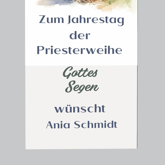 Name Und Unterschrift: Zum Jahrestag Der Priesterweihe - Kühlschrankmagnet