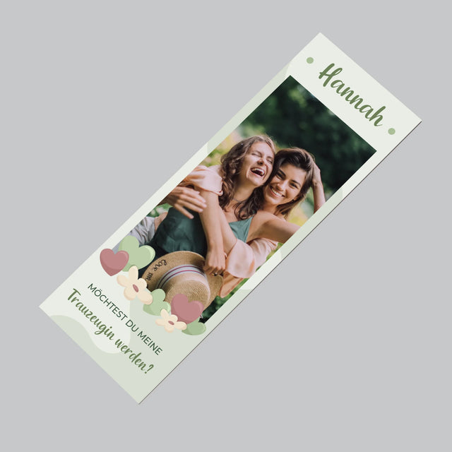 Foto Und Unterschrift: Willst Du Mein Trauzeugin Werden? - Kühlschrankmagnet