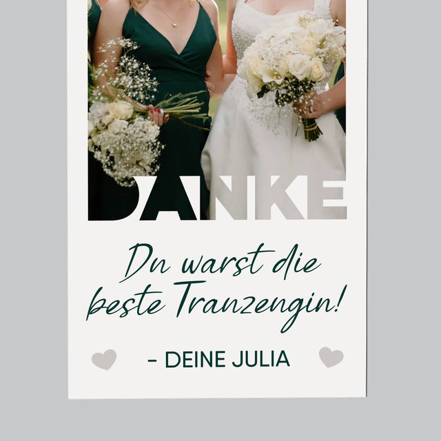 Foto Und Unterschrift: Du Warst Die Beste Trauzeugin - Kühlschrankmagnet