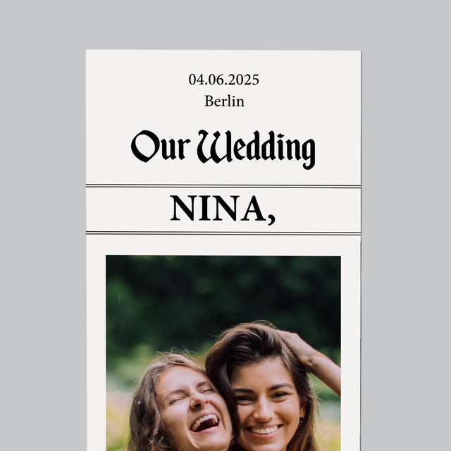 Foto Und Unterschrift: Our Wedding Trauzeugin - Kühlschrankmagnet