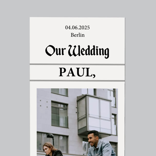 Foto Und Unterschrift: Our Wedding Trauzeuge - Kühlschrankmagnet