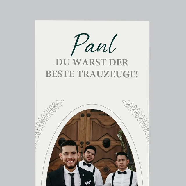 Foto Und Unterschrift: Du Warst Der Beste Trauzeuge - Kühlschrankmagnet