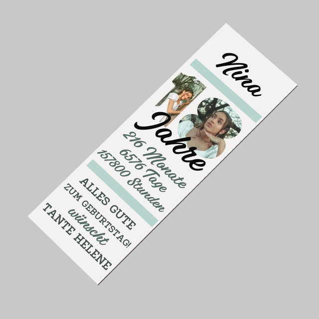 Buchstaben-Collage: 18 Jahre Countdown - Kühlschrankmagnet