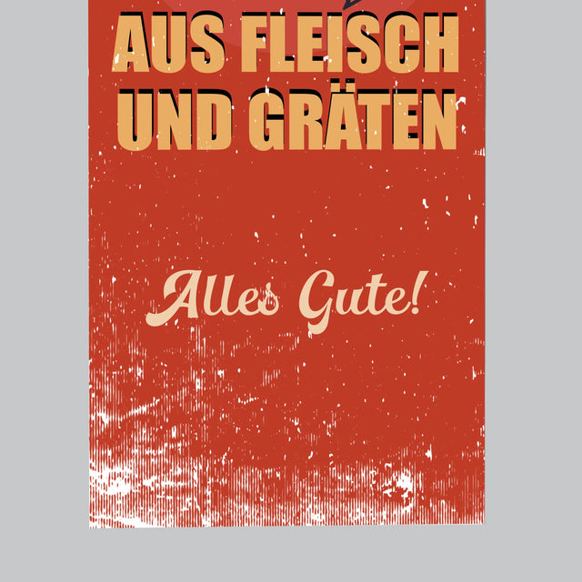 Name Und Unterschrift: Ein Angler Aus Fleisch Und Gräten - Kühlschrankmagnet