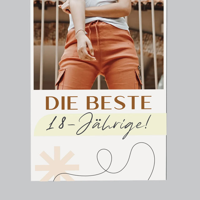 Foto Und Unterschrift: Beste 18-Jährige - Kühlschrankmagnet