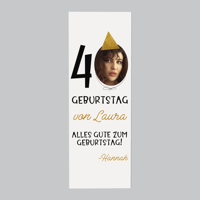Foto Und Unterschrift: 40. Geburtstag Mütze - Kühlschrankmagnet