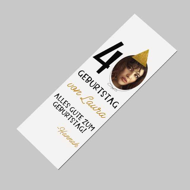 Foto Und Unterschrift: 40. Geburtstag Mütze - Kühlschrankmagnet