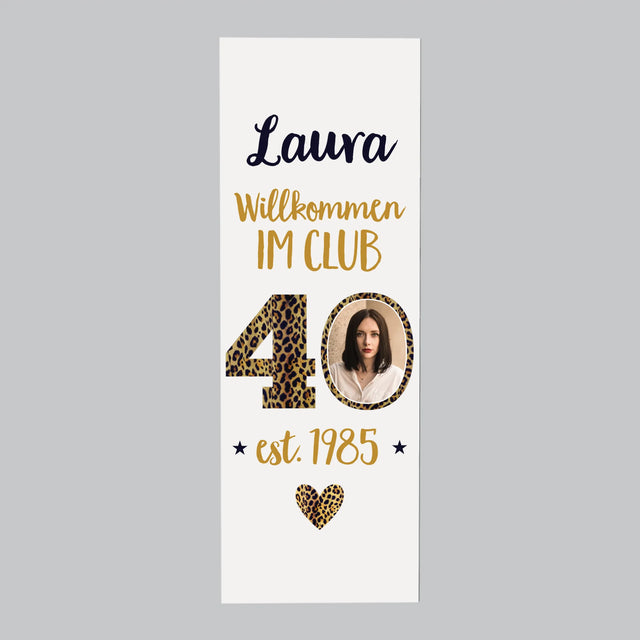 Foto Und Unterschrift: Willkommen Im Club Der 40-Jährigen - Kühlschrankmagnet