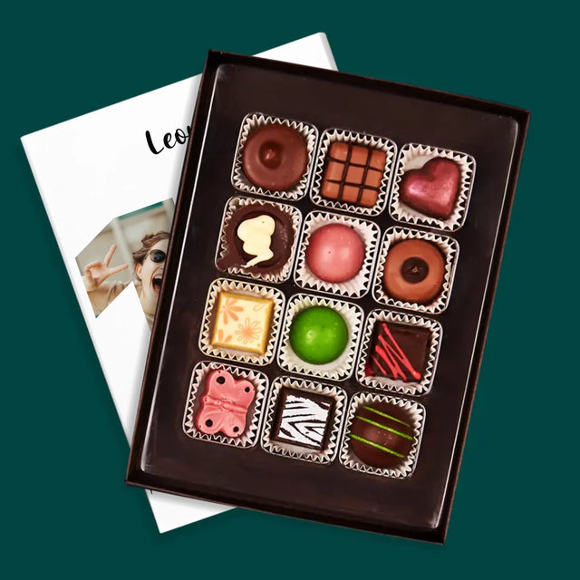 Buchstaben-Collage: 18. Geburtstag - Pralinen