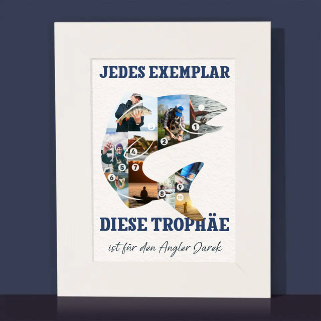 Form-Collage: Exemplar Eines Anglers - Bilderrahmen