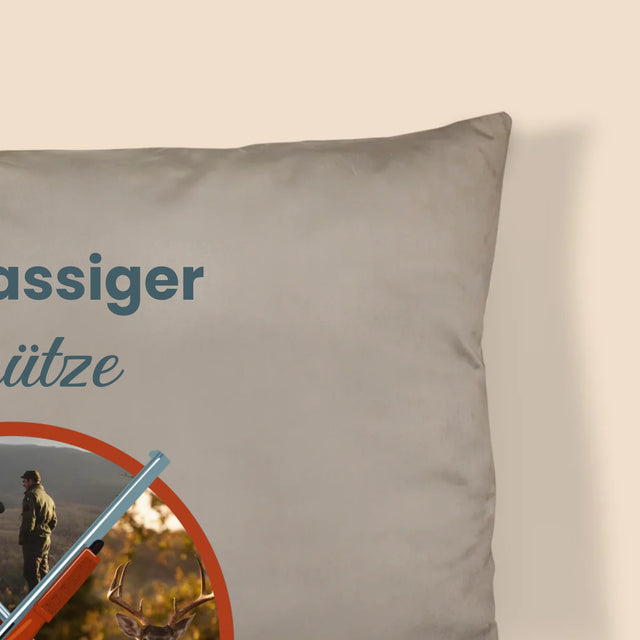 Fotocollage: Erstklassiger Schütze - Kissen
