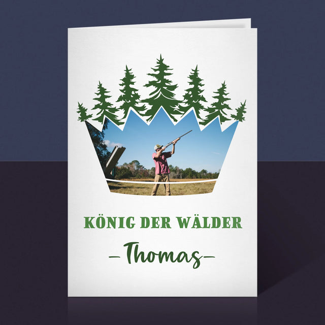 Form-Collage: König Der Wälder - Glückwunschkarte