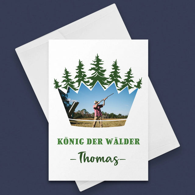 Form-Collage: König Der Wälder - Glückwunschkarte