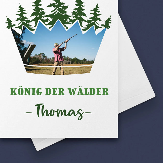 Form-Collage: König Der Wälder - Glückwunschkarte