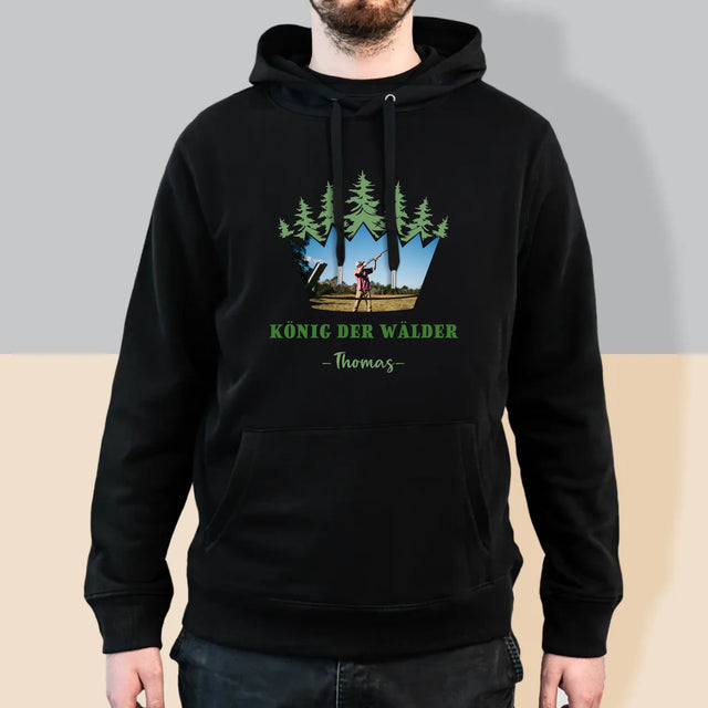 Form-Collage: König Der Wälder - Kapuzenpullover Für Herren
