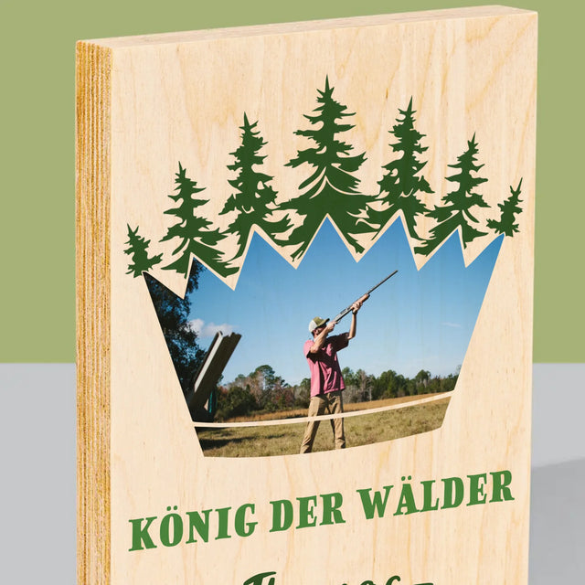 Form-Collage: König Der Wälder - Druck Auf Holz