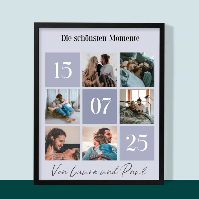 Fotocollage: Die Schönsten Momente - Druck Mit Rahmen 30X40