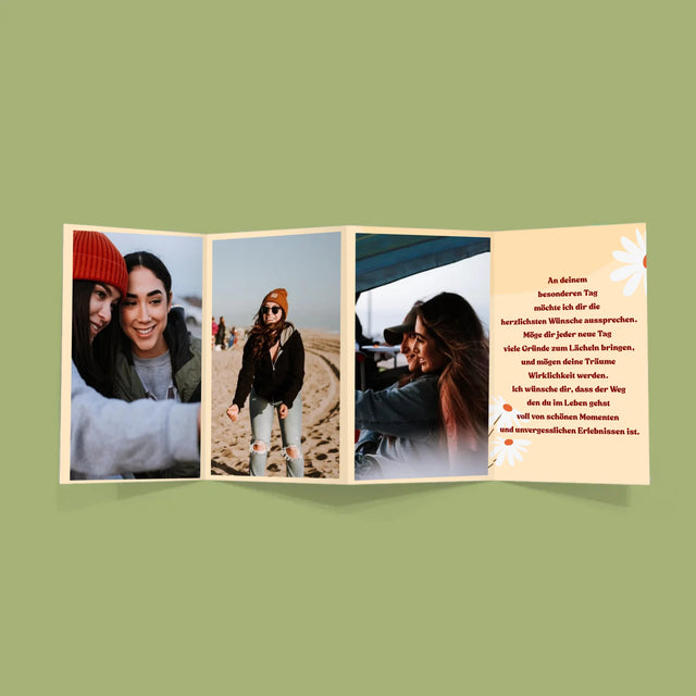 Fotocollage: Besties - Fotos, Harmonikaartig Gefaltet