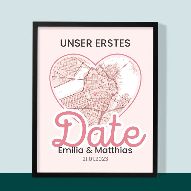 Ihr Standort: Ihr Standort: Erstes Date - Druck Mit Rahmen 30X40