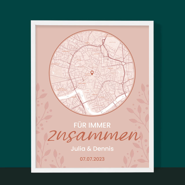 Ihr Standort: Ihr Standort: Für Immer Zusammen - Druck Mit Rahmen 30X40