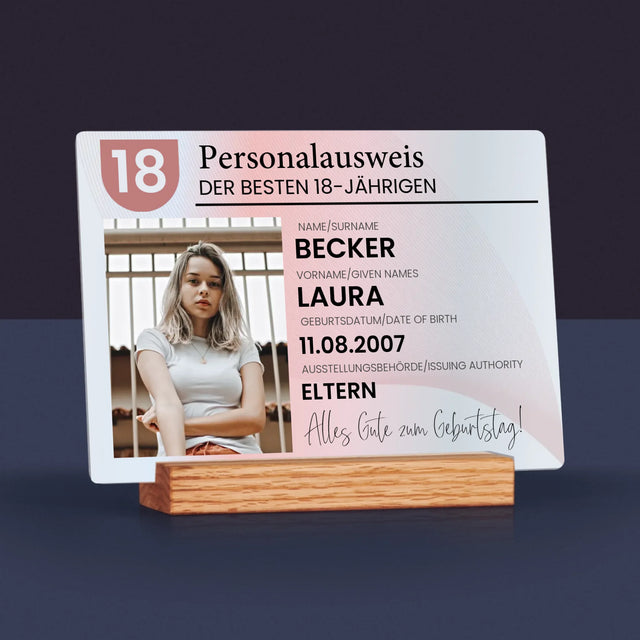 Foto Und Unterschrift: Personalausweis - Druck Auf Acrylglas