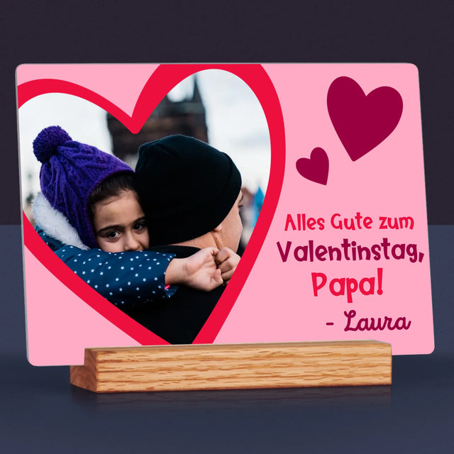 Foto Und Unterschrift: Ein Valentinsgruß Für Papa - Druck Auf Acrylglas