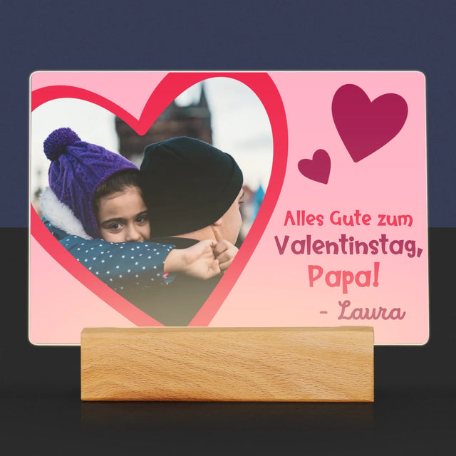 Foto Und Unterschrift: Ein Valentinsgruß Für Papa - Druck Auf Acrylglas