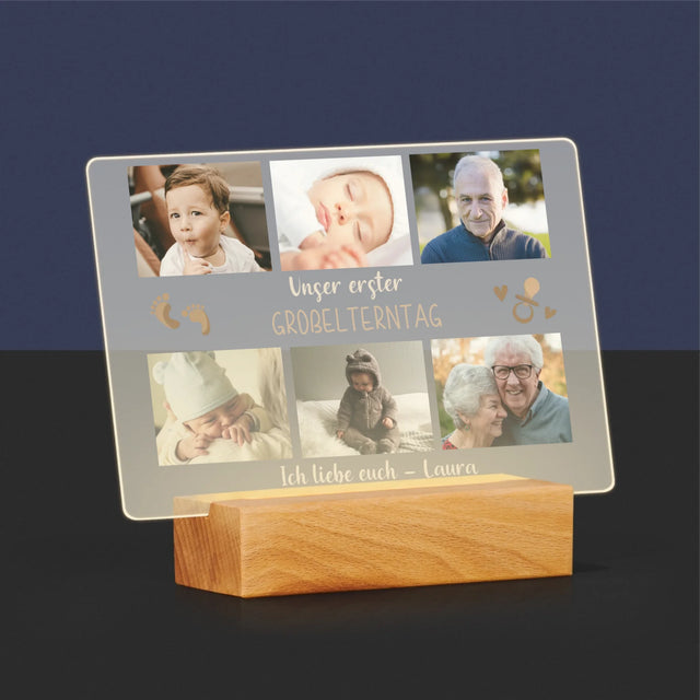 Fotocollage: Unser Erster Großelterntag - Druck Auf Acrylglas