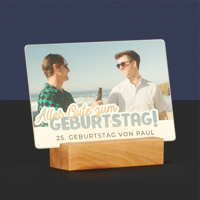 Foto Und Unterschrift: 25. Geburtstag Alles Gute Zum Geburtstag - Druck Auf Acrylglas