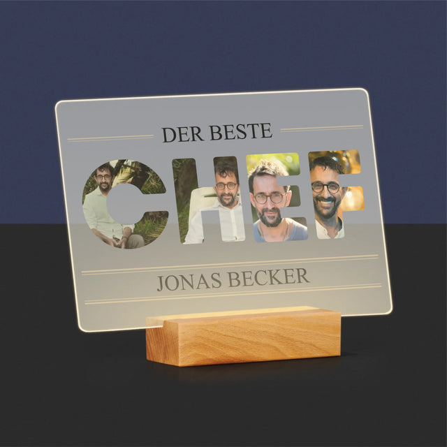 Buchstaben-Collage: Bester Chef 2 - Druck Auf Acrylglas