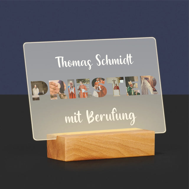 Buchstaben-Collage: Priester Aus Berufung - Druck Auf Acrylglas