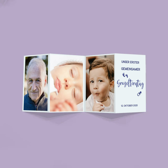 Fotocollage: Erster Gemeinsamer Großelterntag - Fotos, Harmonikaartig Gefaltet