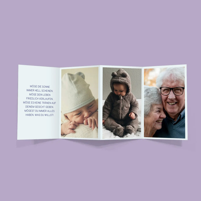 Fotocollage: Erster Gemeinsamer Großelterntag - Fotos, Harmonikaartig Gefaltet