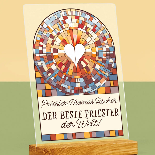 Name Und Unterschrift: Der Beste Priester Der Welt - Druck Auf Acrylglas
