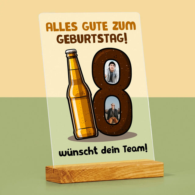 Fotocollage: 18 Bier - Druck Auf Acrylglas