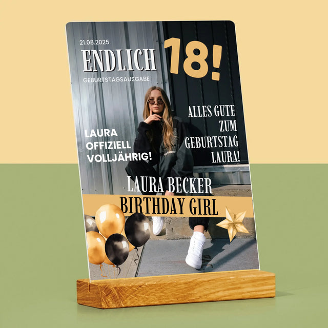 Magazin-Cover: Endlich 18 - Druck Auf Acrylglas