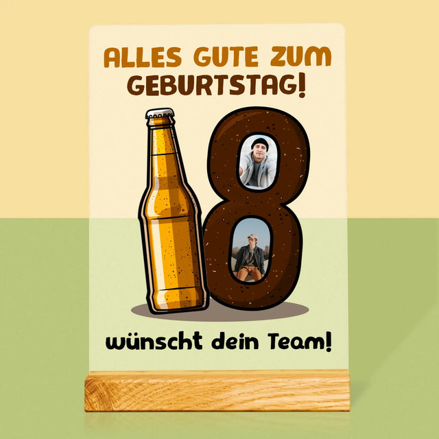 Fotocollage: 18 Bier - Druck Auf Acrylglas
