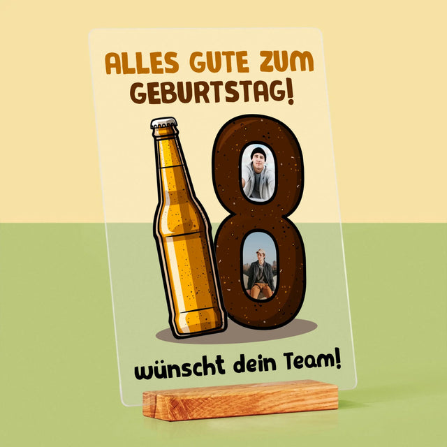 Fotocollage: 18 Bier - Druck Auf Acrylglas