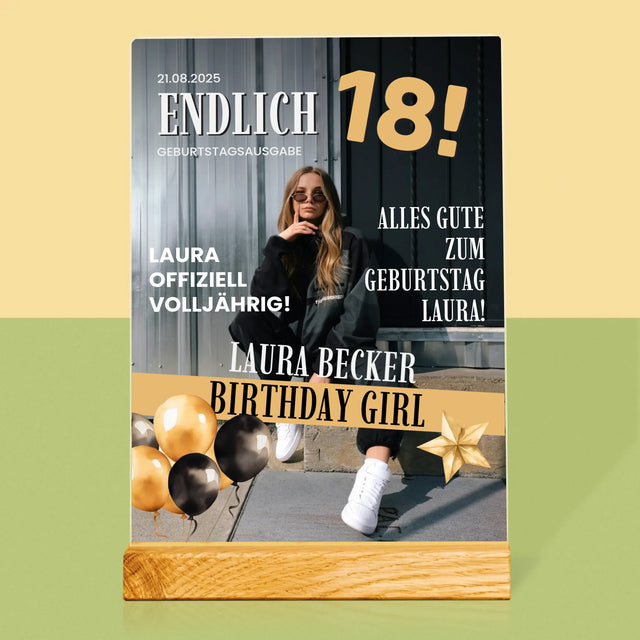 Magazin-Cover: Endlich 18 - Druck Auf Acrylglas