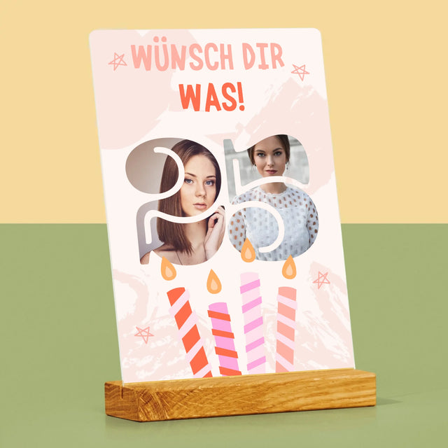 Buchstaben-Collage: Wünsch Dir Was - Druck Auf Acrylglas