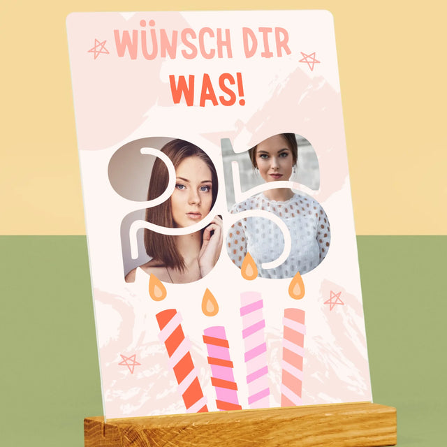 Buchstaben-Collage: Wünsch Dir Was - Druck Auf Acrylglas