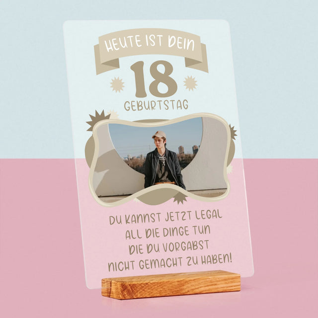 Foto Und Unterschrift: Legaler Geburtstag - Druck Auf Acrylglas