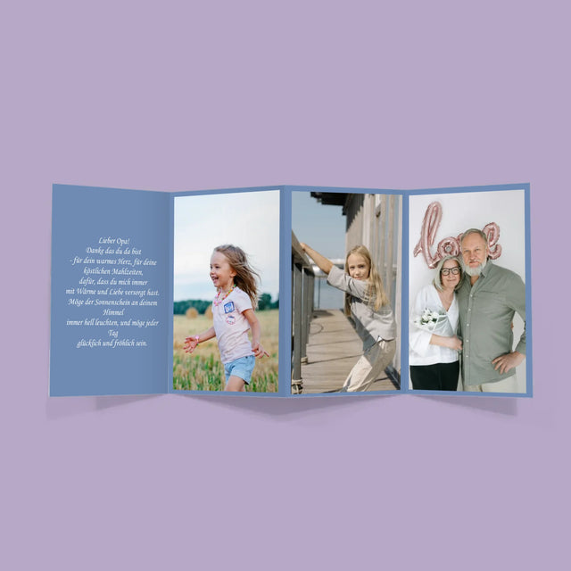 Fotocollage: Geliebter Opa - Fotos, Harmonikaartig Gefaltet