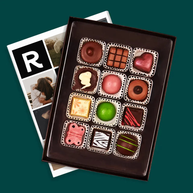 Fotocollage: Liebesmonogramme Mit Fotos - Pralinen