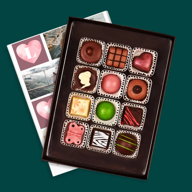 Fotocollage: Herzen Love - Pralinen