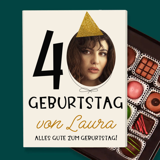 Foto Und Unterschrift: 40. Geburtstag Mütze - Pralinen